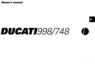 Thumbnail Ducati 998 / 748 2002 COMPLETE OFFICIAL OWNER, OWNERS, USER MANUAL 