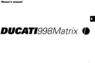 Thumbnail Ducati 998 matrix COMPLETE OFFICIAL OWNER, OWNERS, USER MANUAL  
