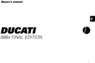 Thumbnail Ducati 998s final edition COMPLETE OFFICIAL OWNER, OWNERS, USER MANUAL Thumbnail Ducati 998s final edition COMPLETE OFFICIAL OWNER, OWNERS, USER MANUAL