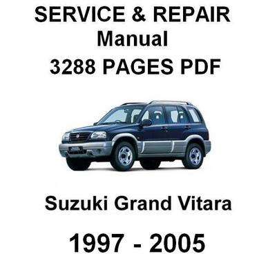 Product picture Suzuki Grand Vitara 1997-2005 COMPLETE OFFICIAL FACTORY SERVICE / REPAIR / FULL WORKSHOP MANUAL 