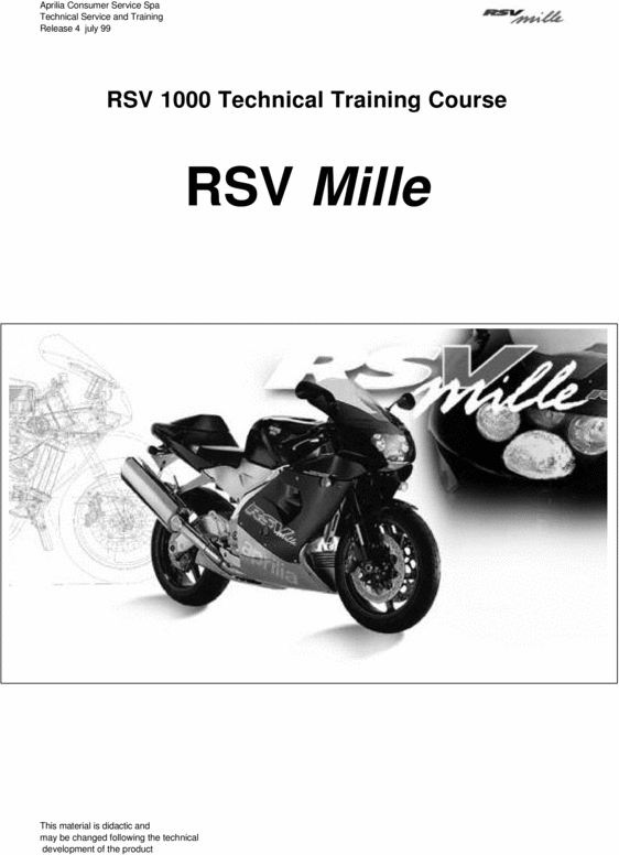 Product picture Aprilia RSV 1000 Technical training course