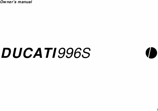 Product picture Ducati 996S COMPLETE OFFICIAL OWNER, OWNERS, USER MANUAL 