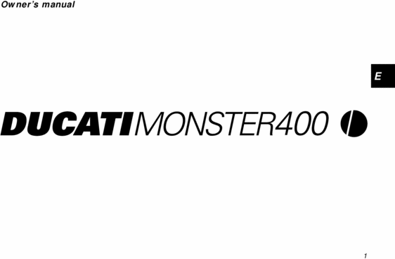 Product picture Ducati Monster 400 COMPLETE OFFICIAL OWNER, OWNERS, USER MANUAL  