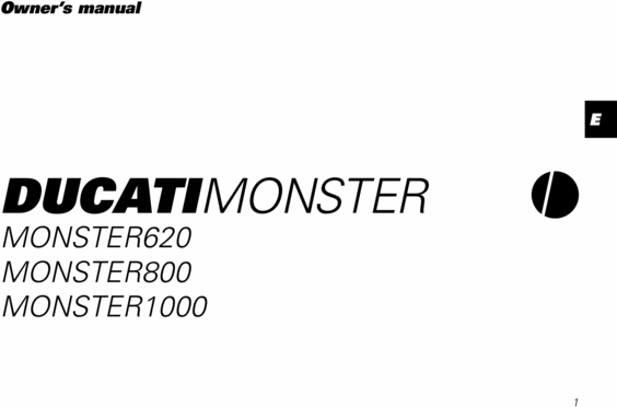 Product picture Ducati Monster 600 800 1000 COMPLETE OFFICIAL OWNER, OWNERS, USER MANUAL  