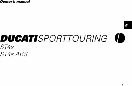 Product picture Ducati Sporttouring ST4s ST4s ABS 2004 COMPLETE OFFICIAL OWNER, OWNERS, USER MANUAL 