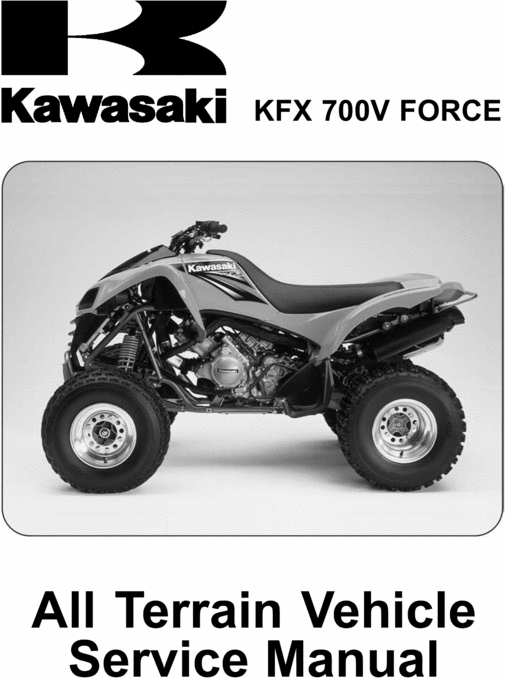 Product picture Kawasaki KFX700V-Force COMPLETE OFFICIAL FACTORY SERVICE / REPAIR / WORKSHOP MANUAL 