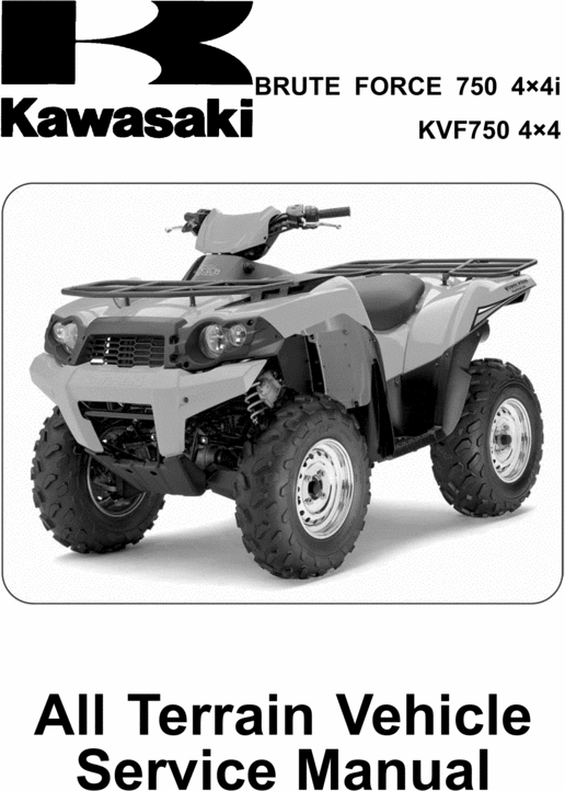 Product picture Kawasaki KVF750 4x4, Brute Force 750 4x4i COMPLETE OFFICIAL FACTORY SERVICE / REPAIR / WORKSHOP MANUAL 