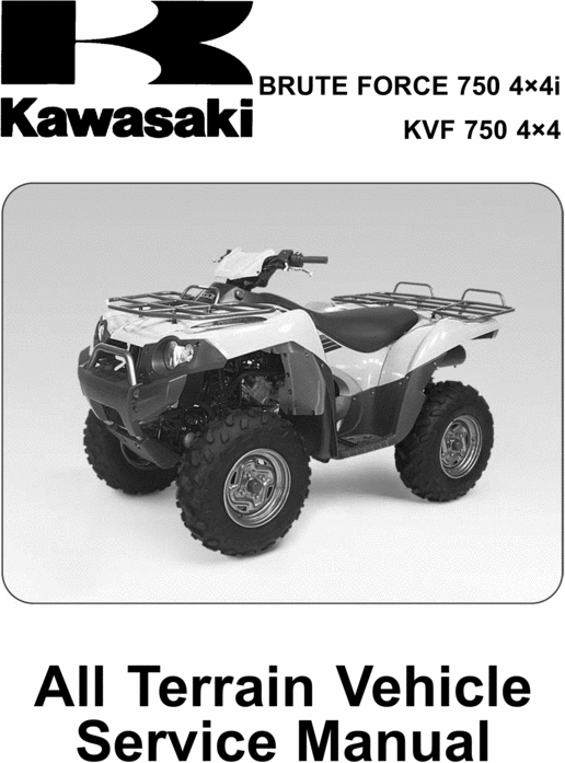 Product picture Kawasaki KVF750 4x4, Brute Force 750 4x4i 2004 2005 2006 2007 COMPLETE OFFICIAL FACTORY SERVICE / REPAIR / WORKSHOP MANUAL  