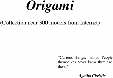 Product picture Origami 300 model collection PDF
