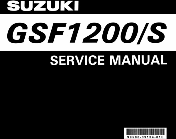 Product picture Suzuki GSF1200, GSF1200/S 1996 1997 1998 1999 COMPLETE OFFICIAL FACTORY SERVICE / REPAIR / WORKSHOP MANUAL 