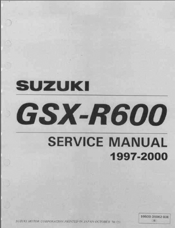 Product picture Suzuki GSXR 600 1997-2000 Service manual