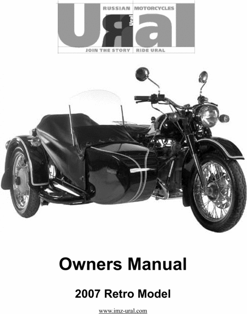 Product picture Ural Retro Owners Manual 2006