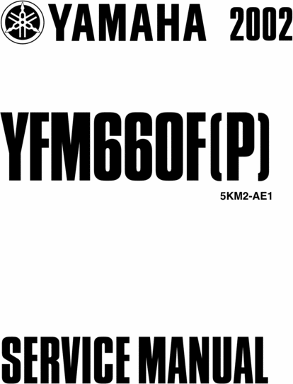 Product picture Yamaha 2002 YFM660F YFM660F(P) COMPLETE OFFICIAL FACTORY SERVICE / REPAIR / FULL WORKSHOP MANUAL 