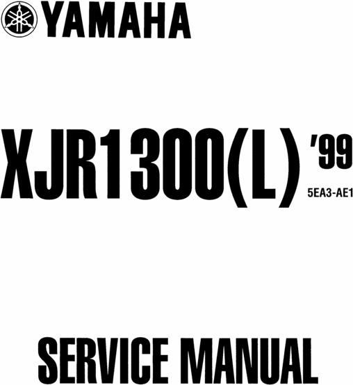 Product picture Yamaha XJR1300 / XJR1300L COMPLETE OFFICIAL FACTORY SERVICE / REPAIR / WORKSHOP MANUAL  
