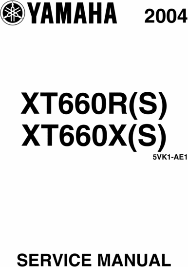 Product picture Yamaha XT660R(S), XT660X(S) COMPLETE OFFICIAL FACTORY SERVICE / REPAIR / WORKSHOP MANUAL 