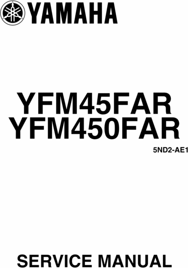 Product picture ATV Yamaha YFM450 Kodiak 450 COMPLETE FACTORY SERVICE / REPAIR / WORKSHOP MANUAL 