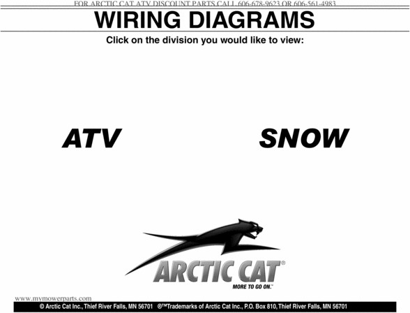 Product picture Arctic Cat All Atv and Snowmobile 2000 - 2009 Wiring Diagram (s) COMPLETE OFFICIAL FACTORY